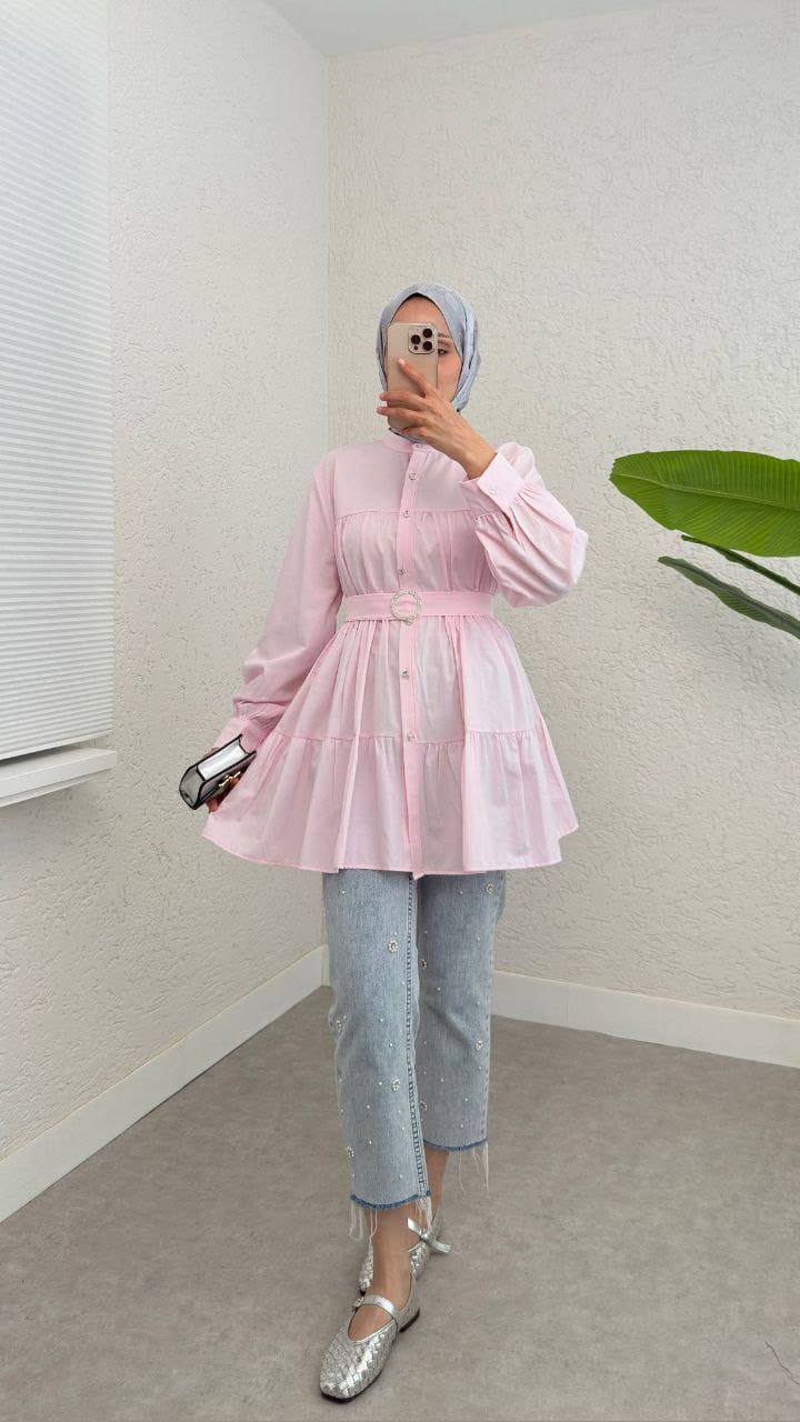 Pera Saten Tunik